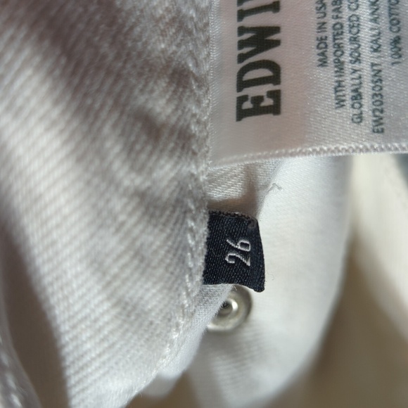 EDWIN KALI ANKLE HORIZON VINTAGE STRAIGHT WATER COLOR FLOWER 100% COTTON SIZE 26 - Picture 14 of 15